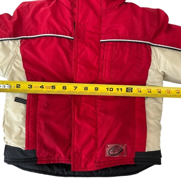 VTG 90’s Weather Tamer Snow Ski Coat Red  Cream Black Toddler Kids Size 3T EUC - Picture 10 of 11